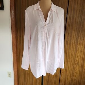 J. Jill Light Pink Striped Button-Down Shirt